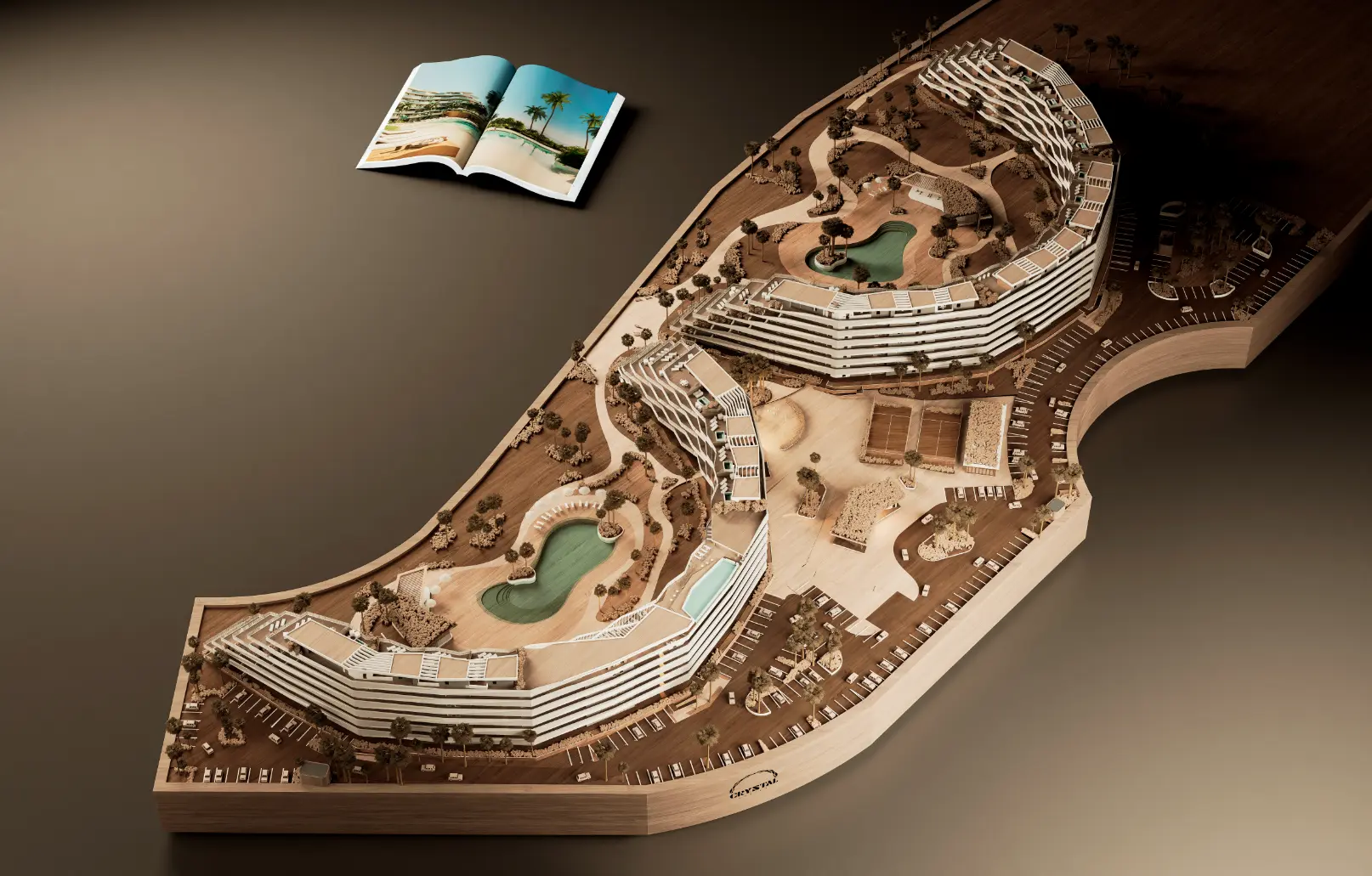 Las Iguanas: Penthouse de un dormitorio en venta en Crystal Garden, Cap Cana con vistas a la piscina