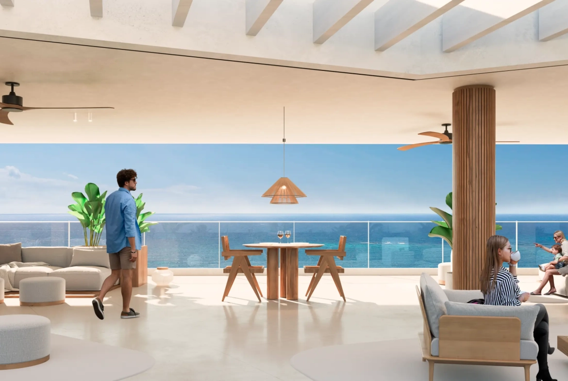 Las Iguanas: Penthouse de un dormitorio en venta en Crystal Garden, Cap Cana con vistas a la piscina
