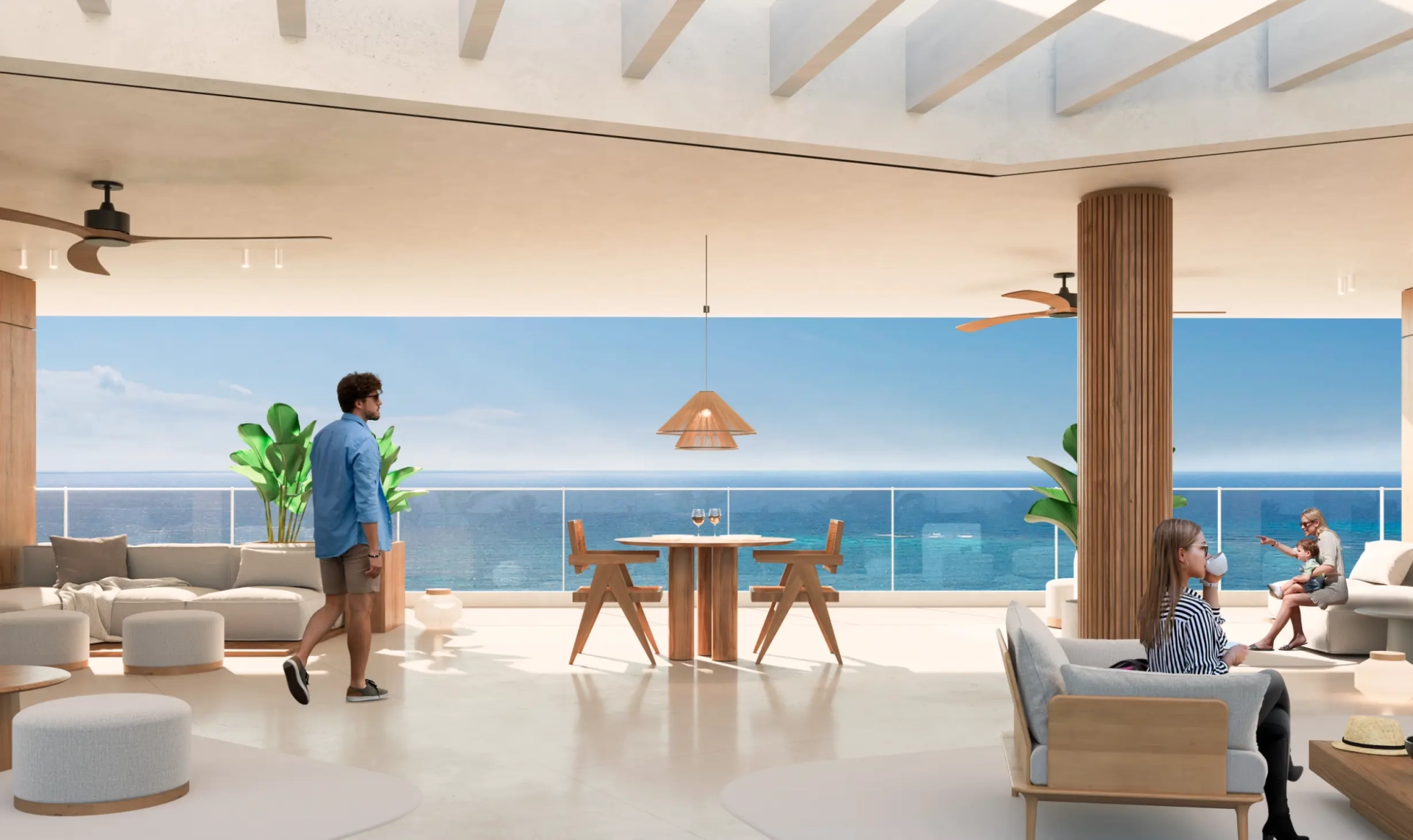 Las Iguanas: Penthouse de un dormitorio en venta en Crystal Garden, Cap Cana con vistas a la piscina