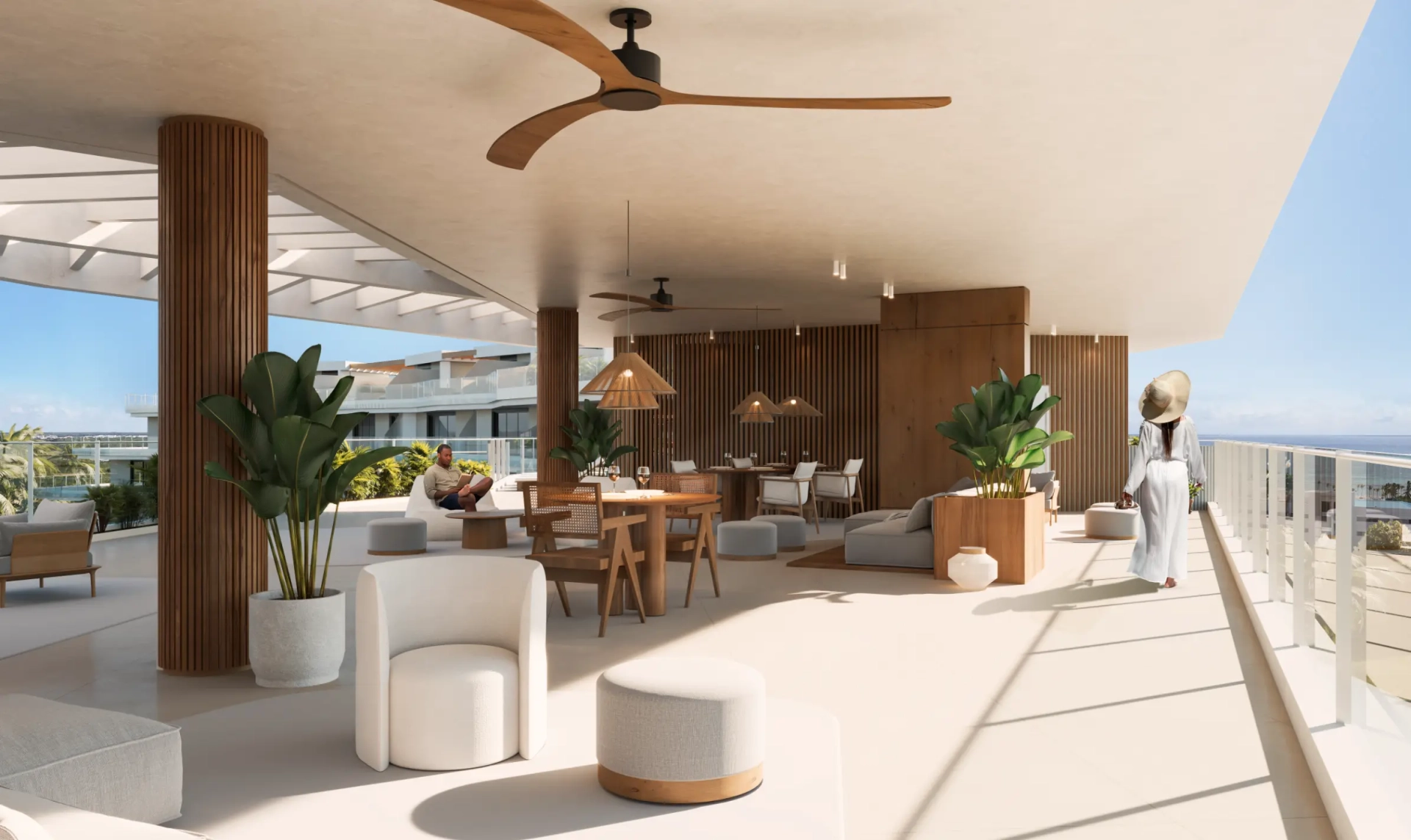 Las Iguanas: Penthouse de un dormitorio en venta en Crystal Garden, Cap Cana con vistas a la piscina