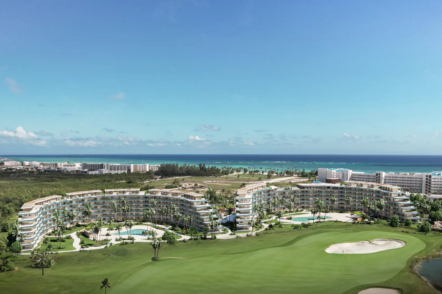 Las Iguanas: Penthouse de un dormitorio en venta en Crystal Garden, Cap Cana con vistas a la piscina