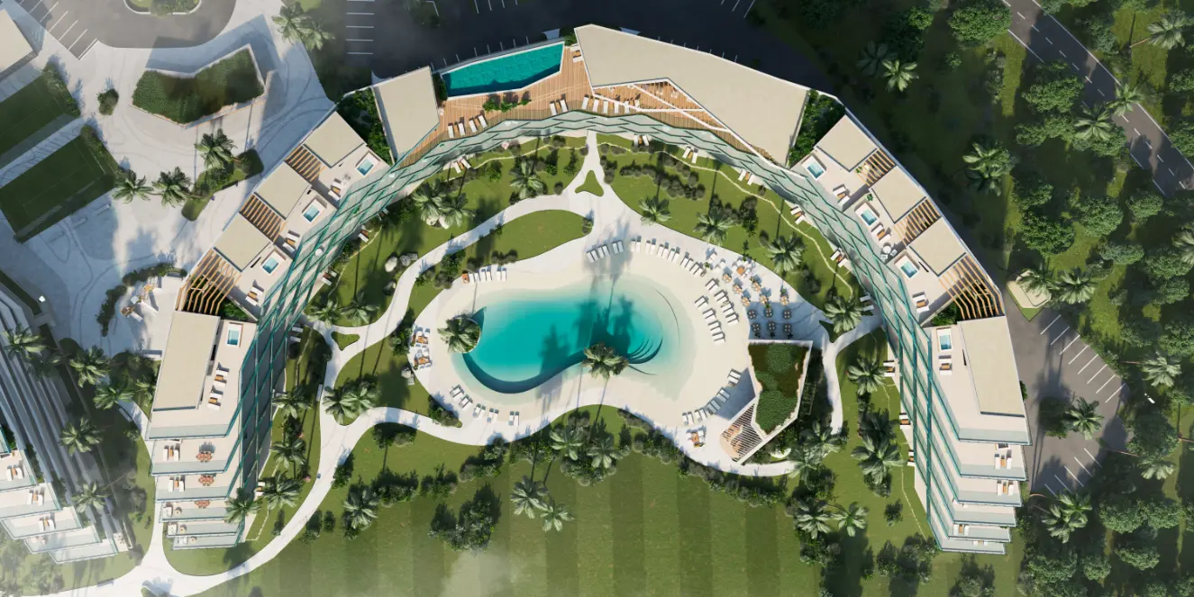 Las Iguanas: Penthouse de un dormitorio en venta en Crystal Garden, Cap Cana con vistas a la piscina