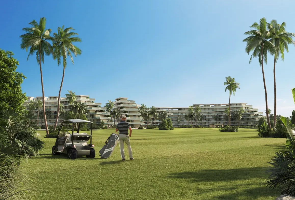 Las Iguanas: Penthouse de un dormitorio en venta en Crystal Garden, Cap Cana con vistas a la piscina