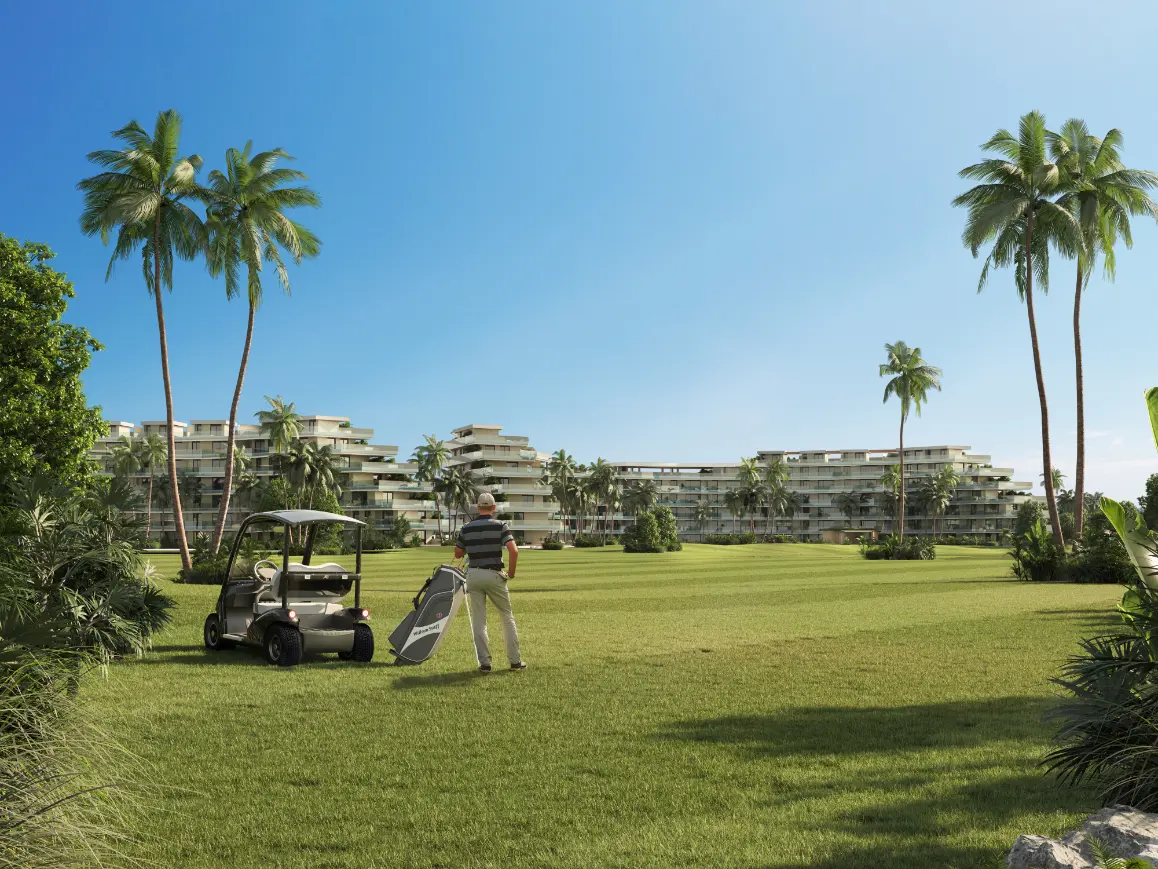 Las Iguanas: Penthouse de un dormitorio en venta en Crystal Garden, Cap Cana con vistas a la piscina