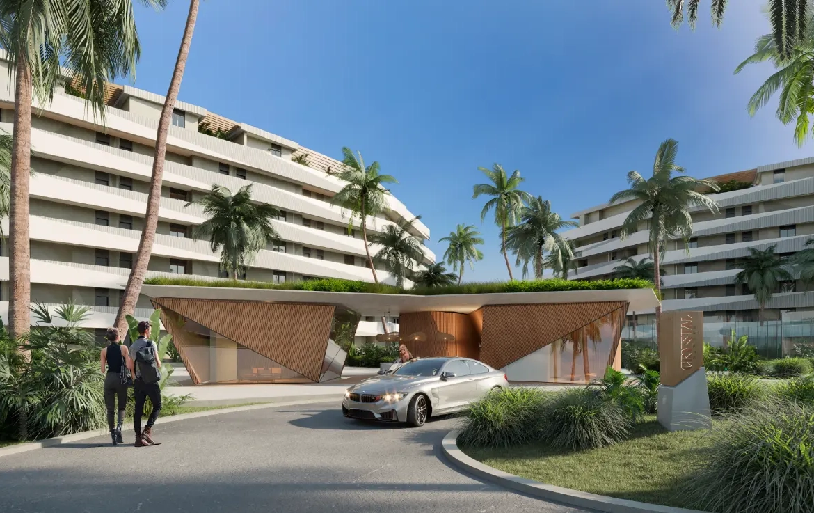 Las Iguanas: Penthouse de un dormitorio en venta en Crystal Garden, Cap Cana con vistas a la piscina
