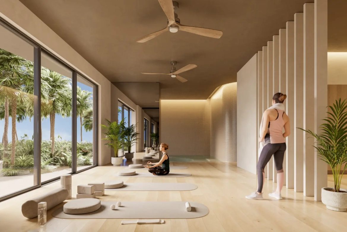 Las Iguanas: Penthouse de un dormitorio en venta en Crystal Garden, Cap Cana con vistas a la piscina