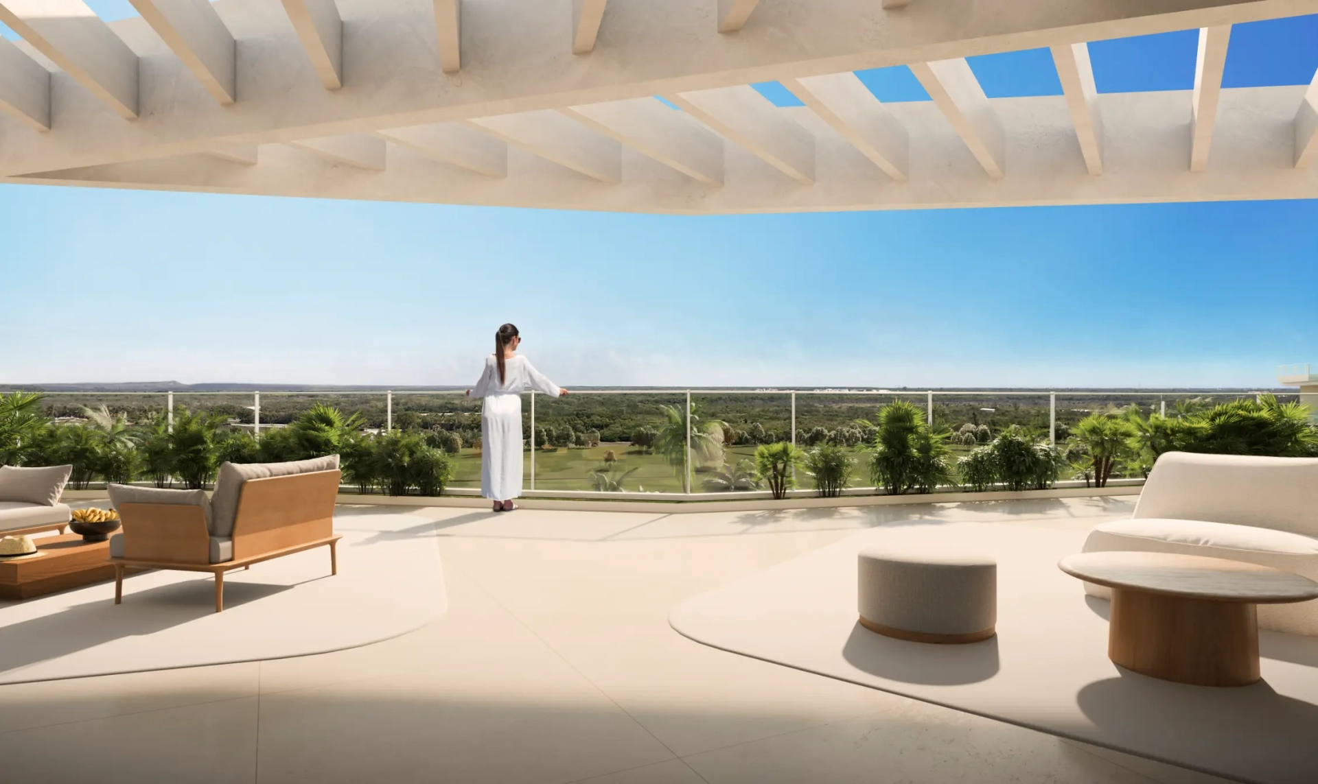 Las Iguanas: Penthouse de un dormitorio en venta en Crystal Garden, Cap Cana con vistas a la piscina