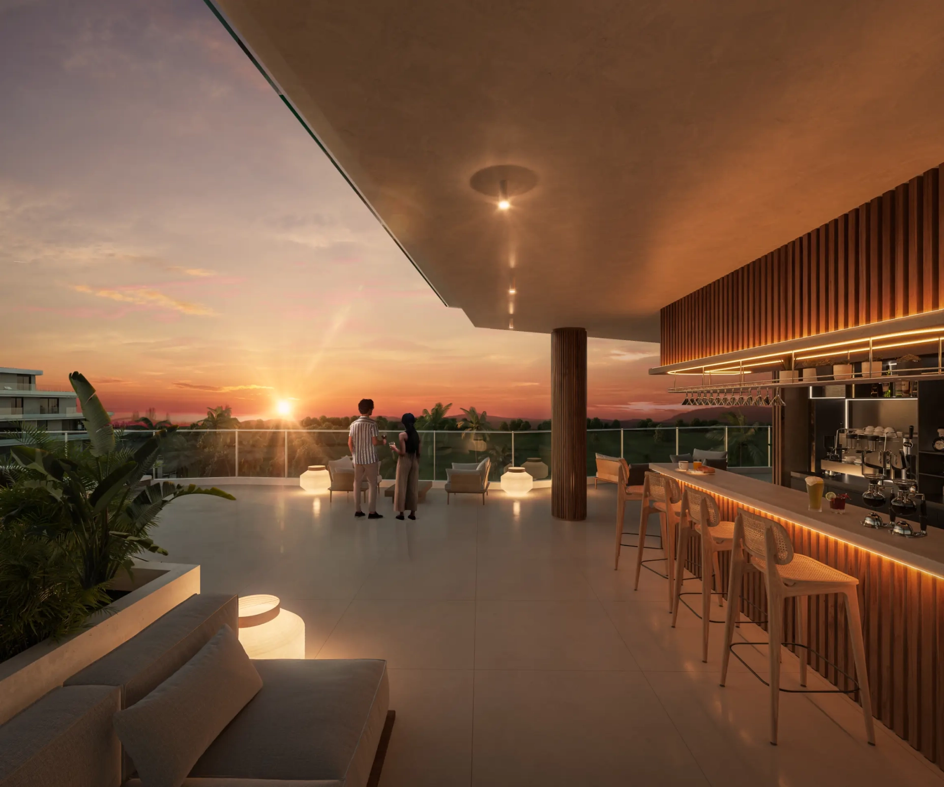 Las Iguanas: Penthouse de un dormitorio en venta en Crystal Garden, Cap Cana con vistas a la piscina