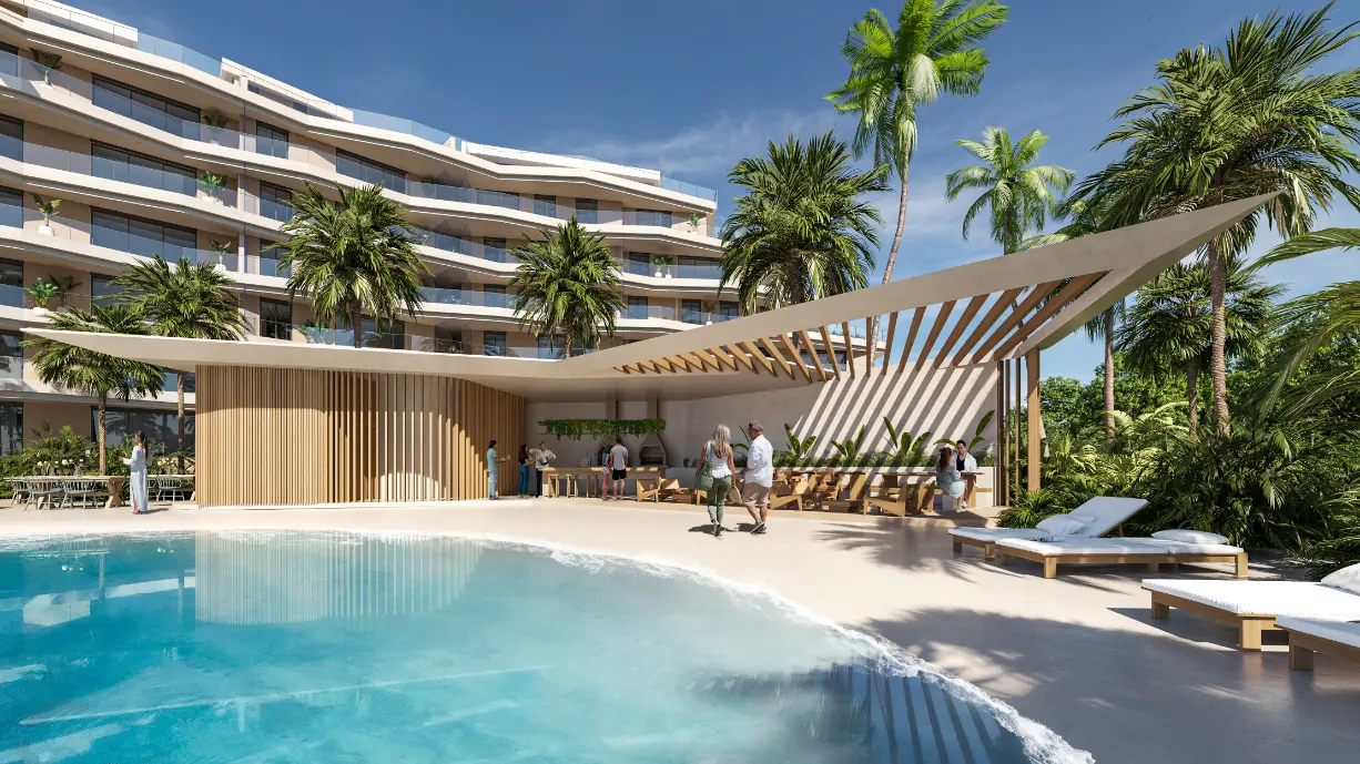 Las Iguanas: Three-Bedroom Apartment for Sale at Crystal Garden, Cap Cana with Jacuzzi