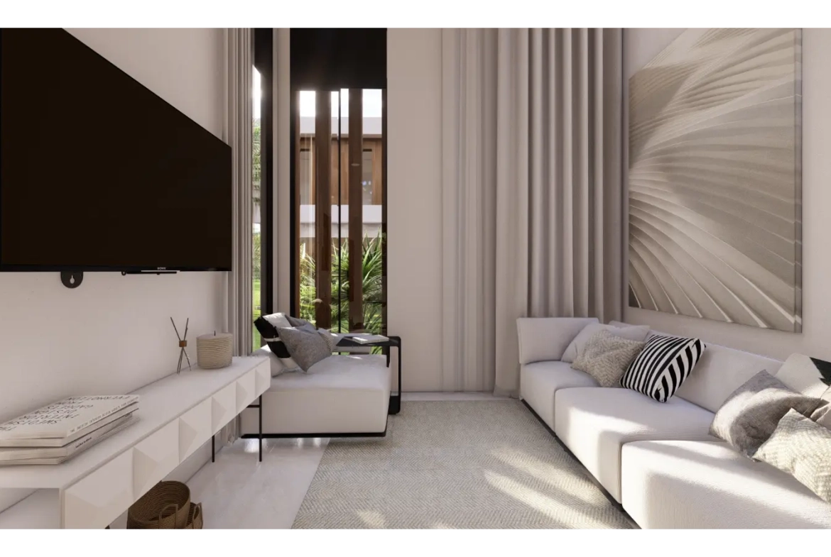 Cascais, Villa de tres dormitorios en venta en el centro de Punta Cana con Patio