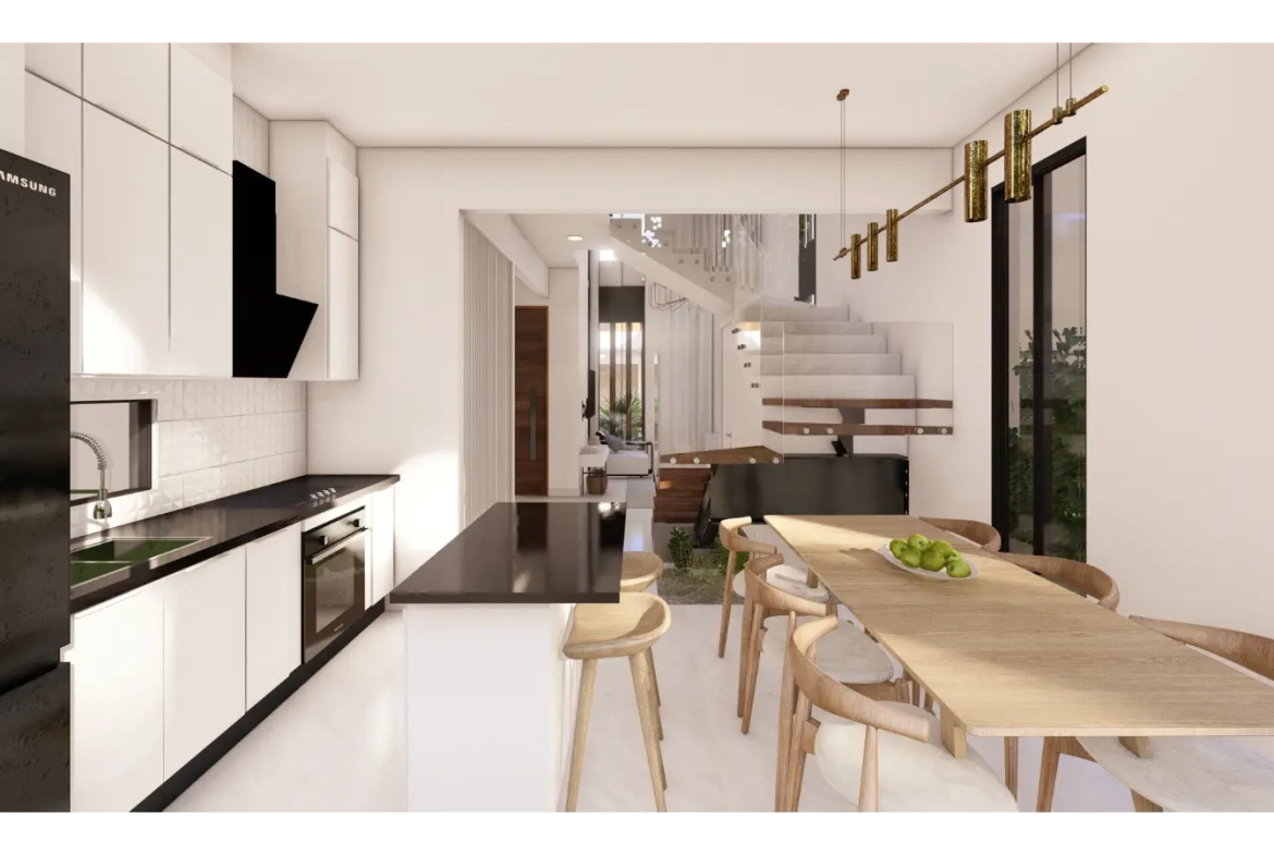 Cascais, Villa de tres dormitorios en venta en el centro de Punta Cana con Patio