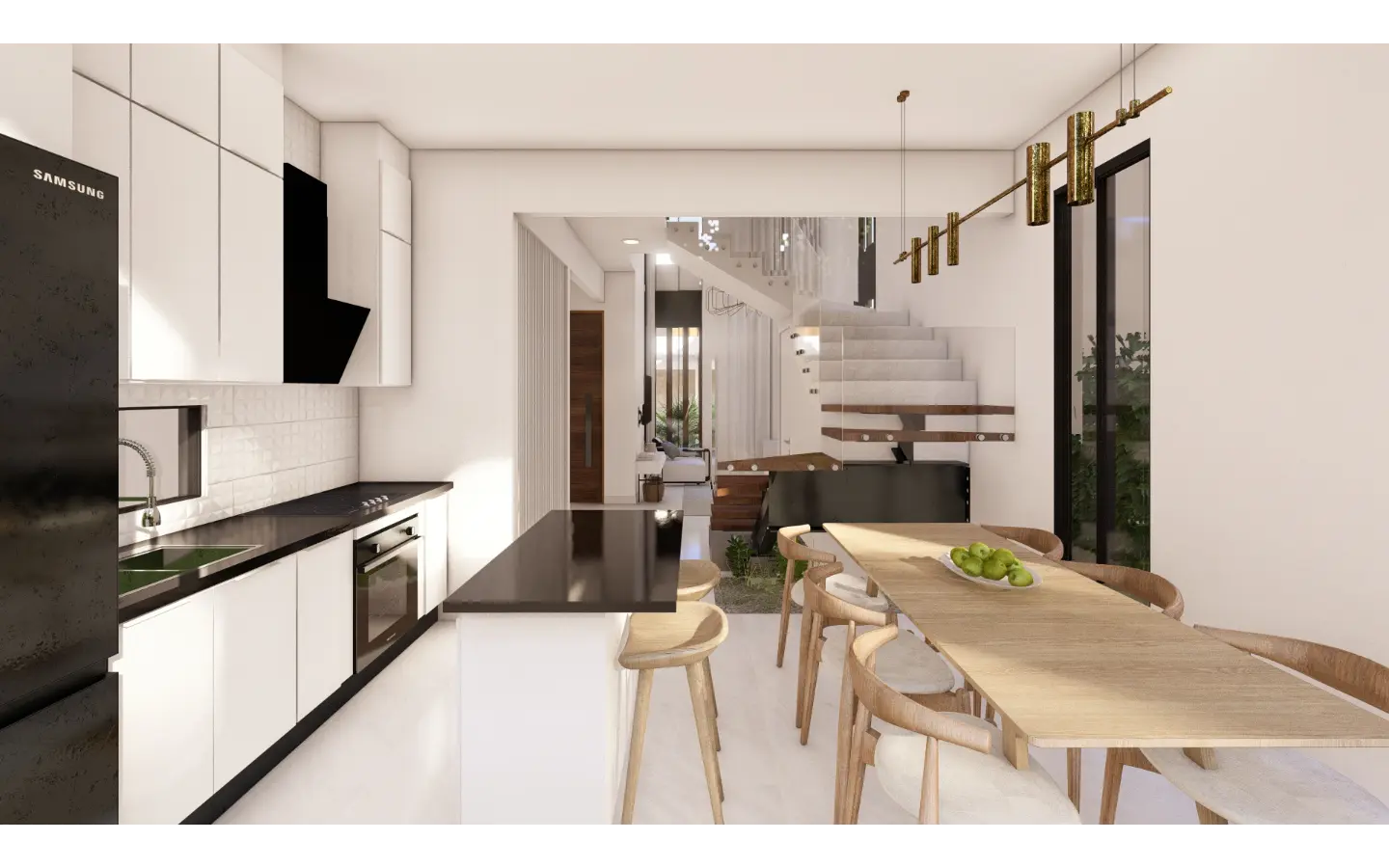 Cascais, Villa de tres dormitorios en venta en el centro de Punta Cana con Patio
