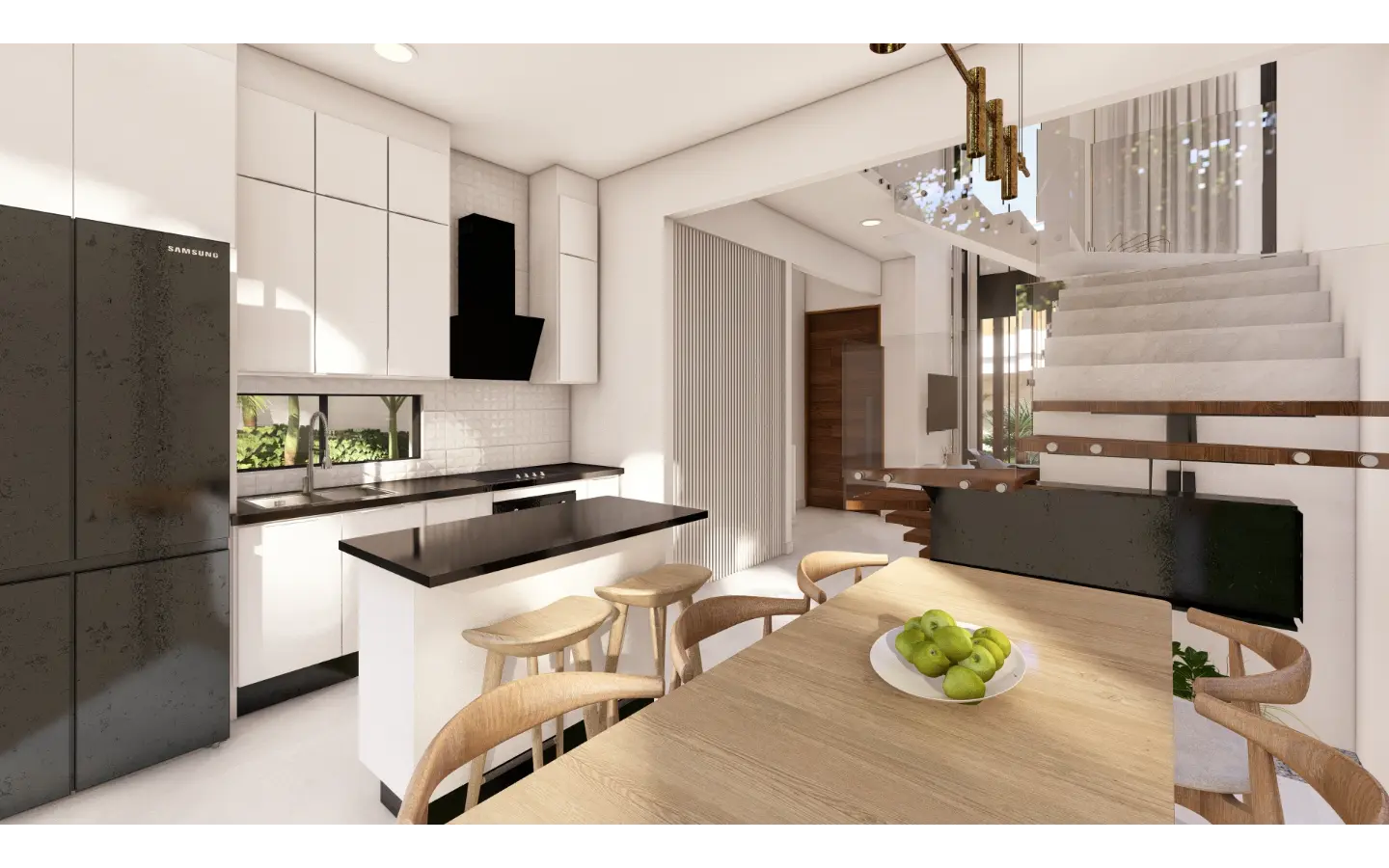 Cascais, Villa de tres dormitorios en venta en el centro de Punta Cana con Patio