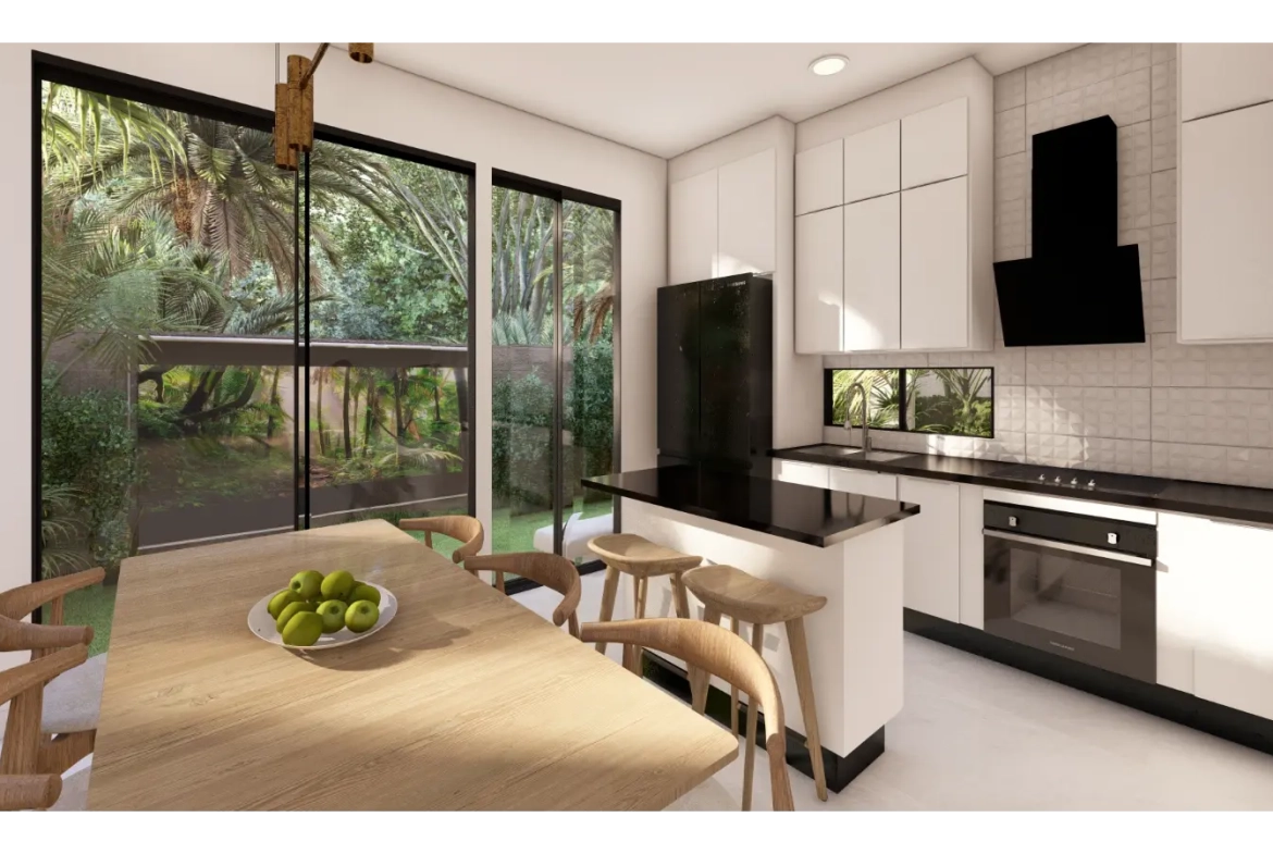 Cascais, Villa de tres dormitorios en venta en el centro de Punta Cana con Patio