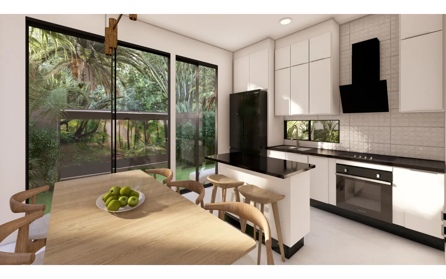 Cascais, Villa de tres dormitorios en venta en el centro de Punta Cana con Patio
