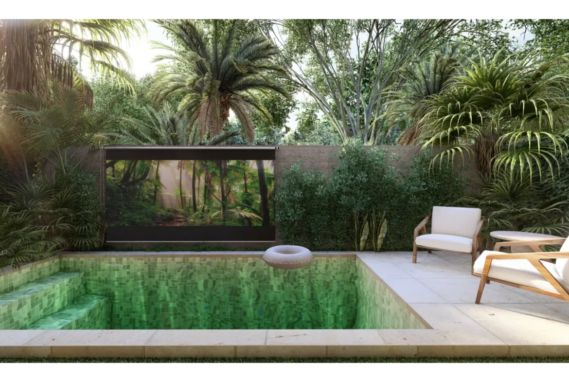 Cascais, Villa de tres dormitorios en venta en el centro de Punta Cana con Patio