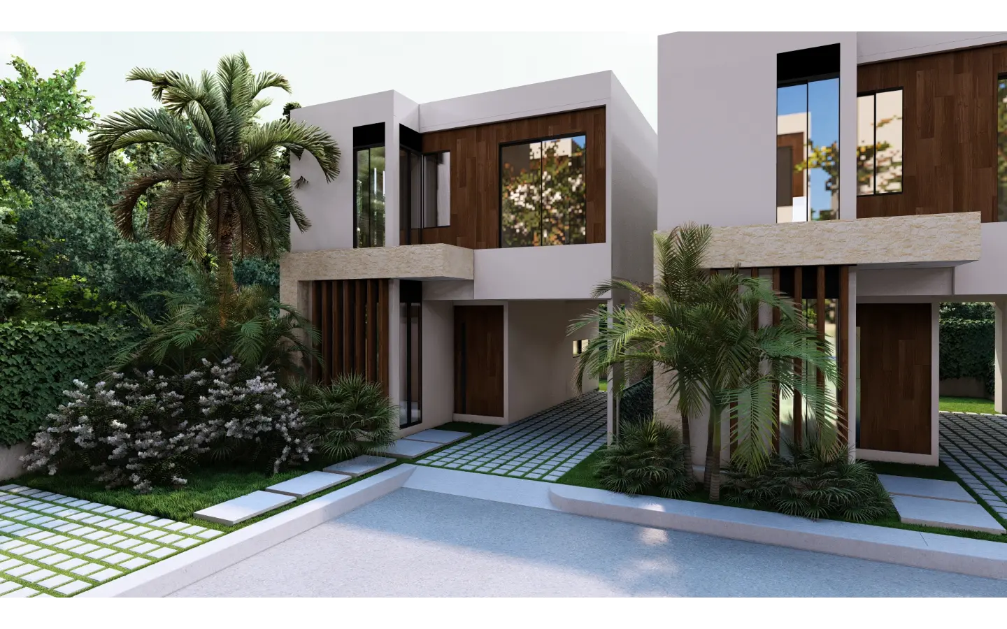 Cascais, Villa de tres dormitorios en venta en el centro de Punta Cana con Patio