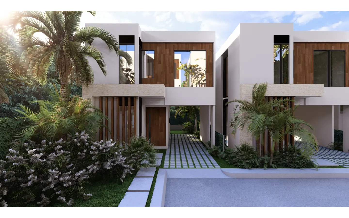 Cascais, Villa de tres dormitorios en venta en el centro de Punta Cana con Patio