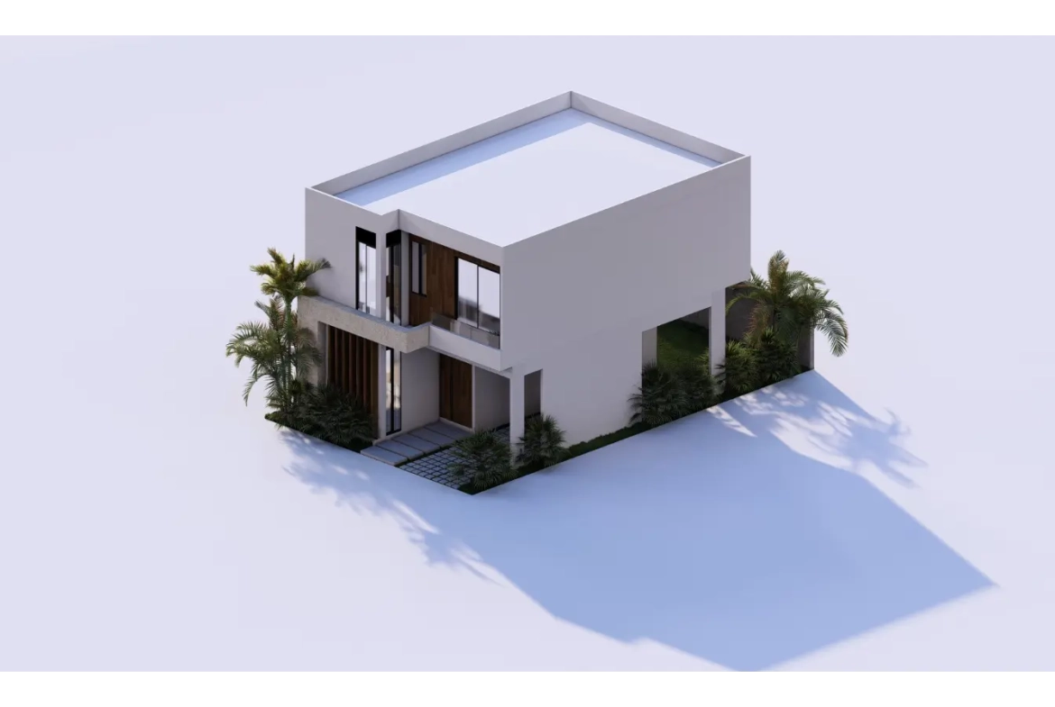 Cascais, Villa de tres dormitorios en venta en el centro de Punta Cana con Patio
