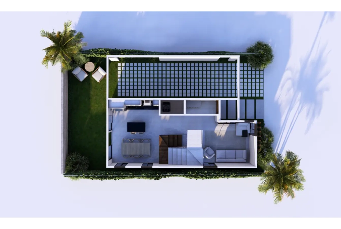 Cascais, Villa de tres dormitorios en venta en el centro de Punta Cana con Patio