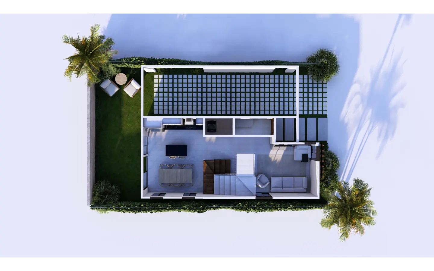Cascais, Villa de tres dormitorios en venta en el centro de Punta Cana con Patio