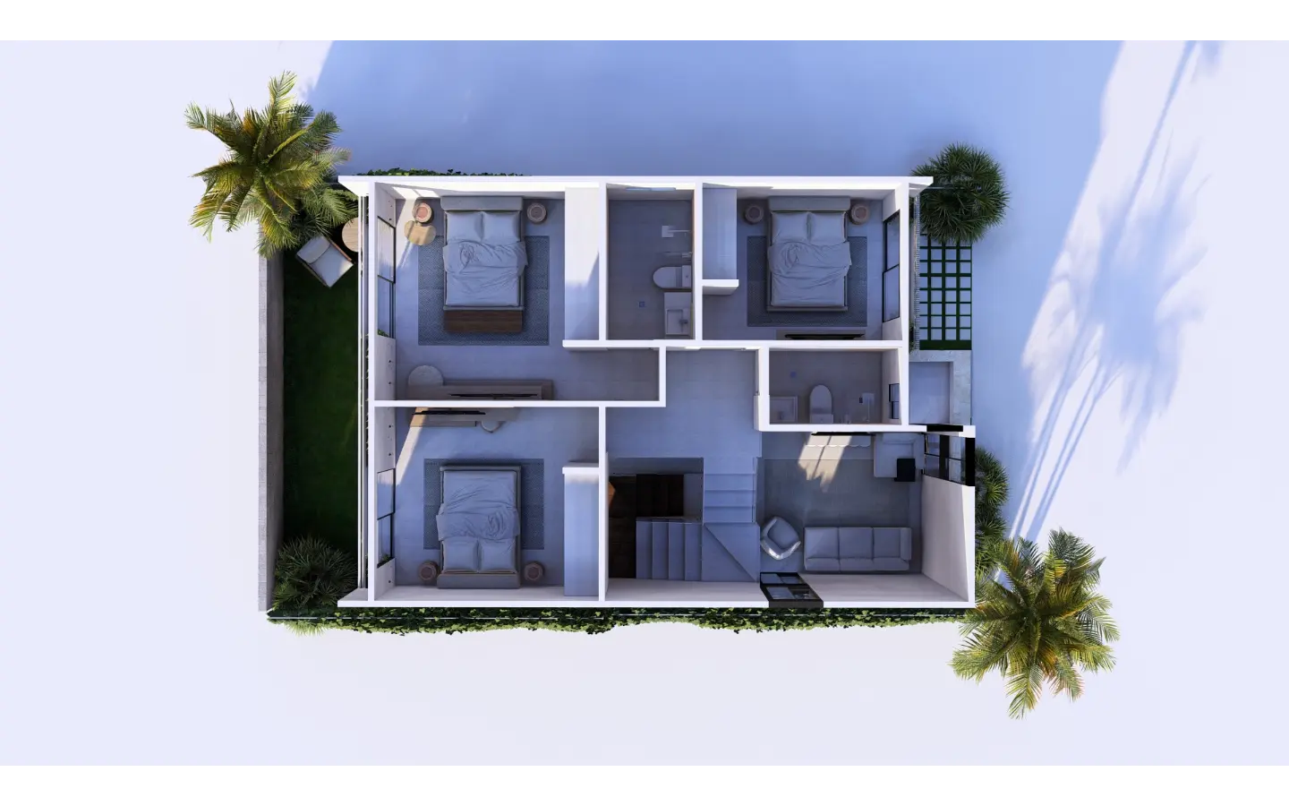 Cascais, Villa de tres dormitorios en venta en el centro de Punta Cana con Patio