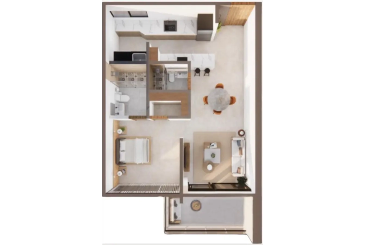 ID , LM Residences, one bedroom apartment for sale in Punta Cana with Balcony ()