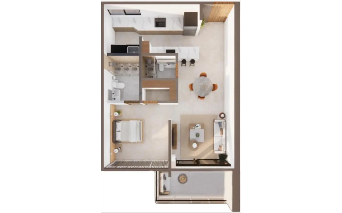 ID , LM Residences, one bedroom apartment for sale in Punta Cana with Balcony ()