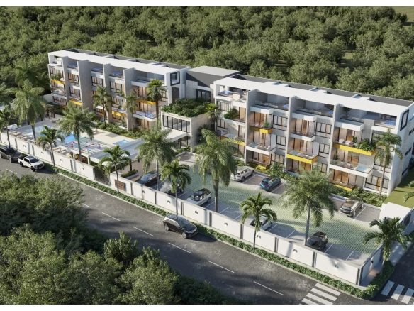 ID , LM Residences, two bedroom apartment for sale in Punta Cana with Garden ()