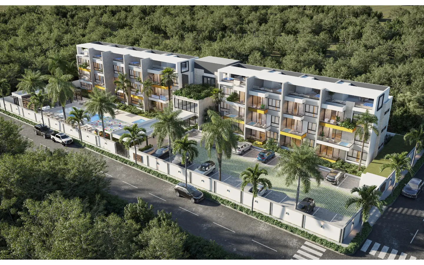 LM3 Residences, two-bedroom apartment for sale in Punta Cana with garden views