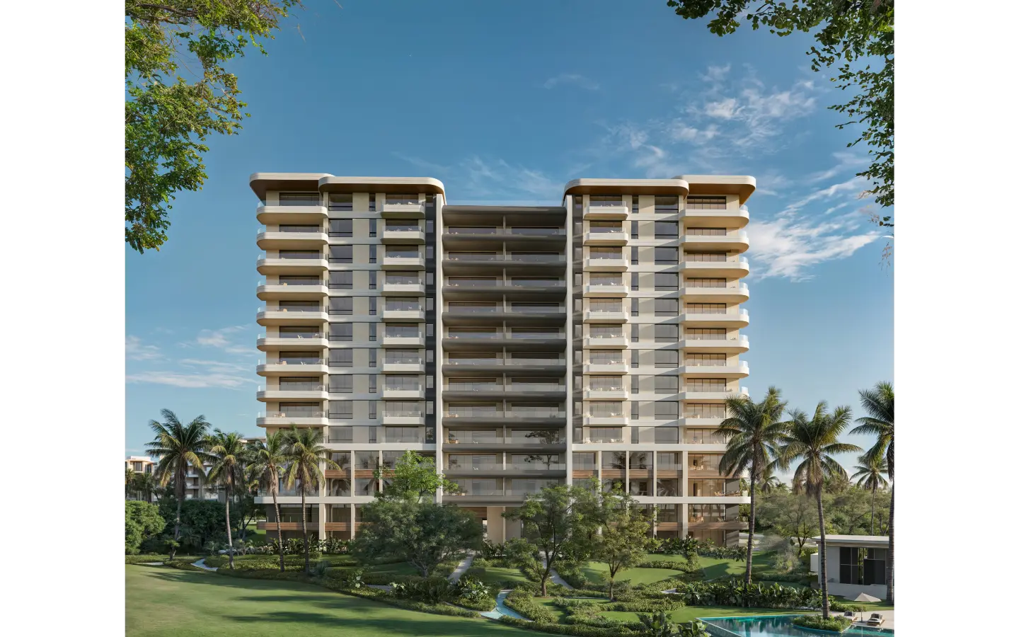 Zabela Beach at Macao, Solea Tower, one bedroom condo for sale in Punta Cana with Garden View