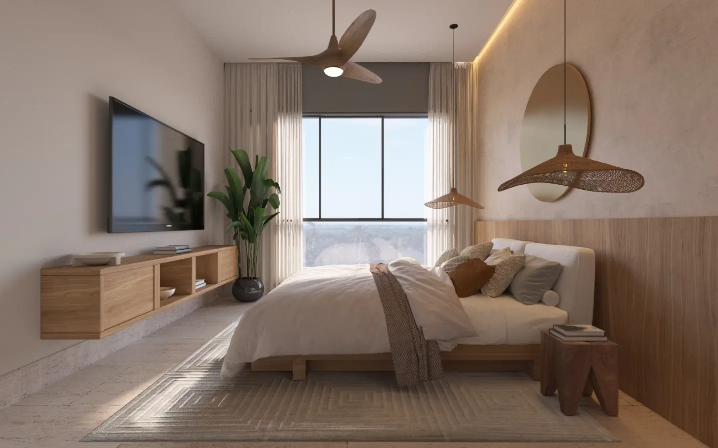 Zabela Beach, apartamento de una habitación en venta en Solea Palms en Punta Cana con vistas al jardín