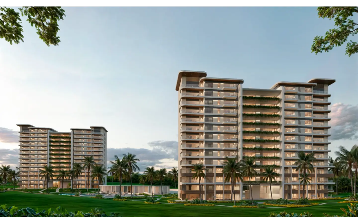 Zabela Beach, Two-Bedroom Condo with Golf View for Sale at Solea Tower, Punta Cana