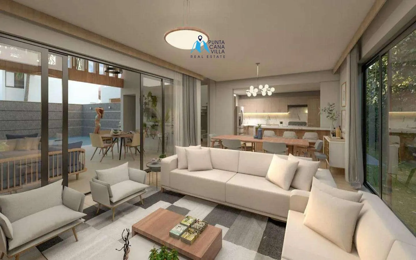 Las Sextas Four bedroom villa for sale in Punta Cana Village () Las Sextas Four bedroom villa for sale in Punta Cana Village ()