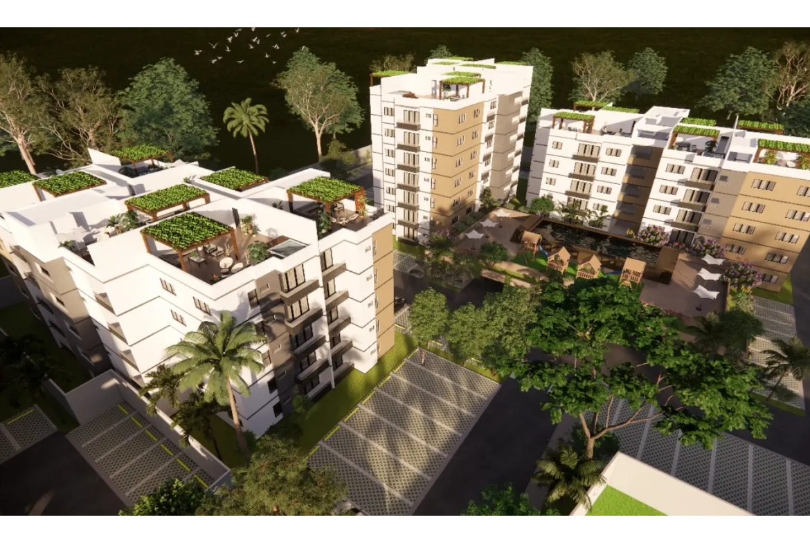 ID , Jardines del Prado Residences, Two Bedroom Apartment For Sale In Punta Cana with Controlled Access ()