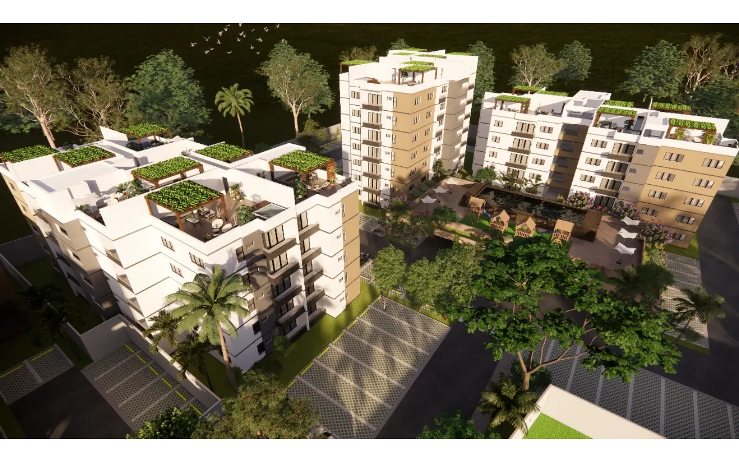 ID , Jardines del Prado Residences, Two Bedroom Apartment For Sale In Punta Cana with Controlled Access ()