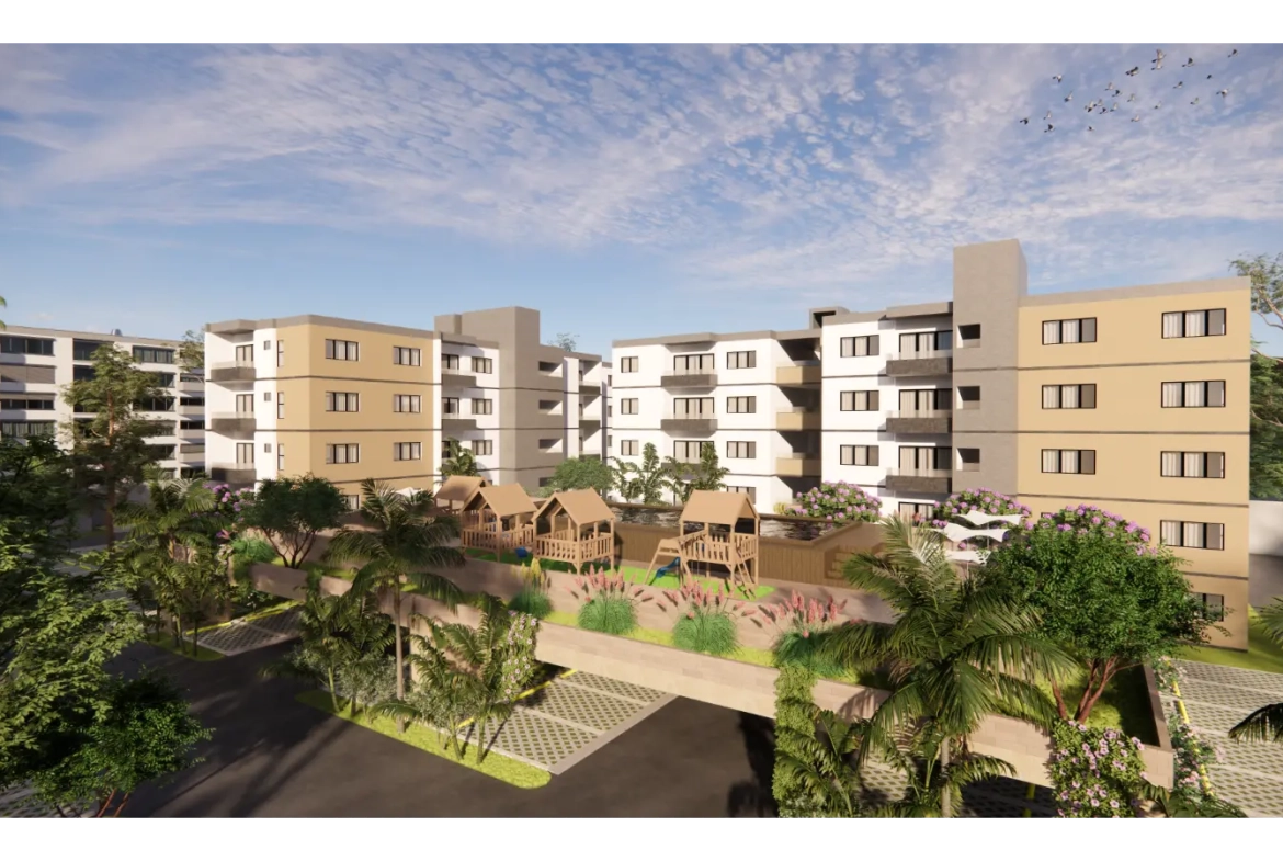 ID , Jardines del Prado Residences, Two Bedroom Apartment For Sale In Punta Cana with Controlled Access ()