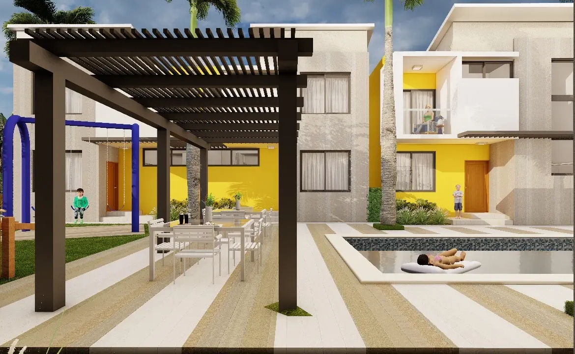 ID , Sirope II, Three bedroom villa for sale in White Sands, Punta Cana with Patio ()