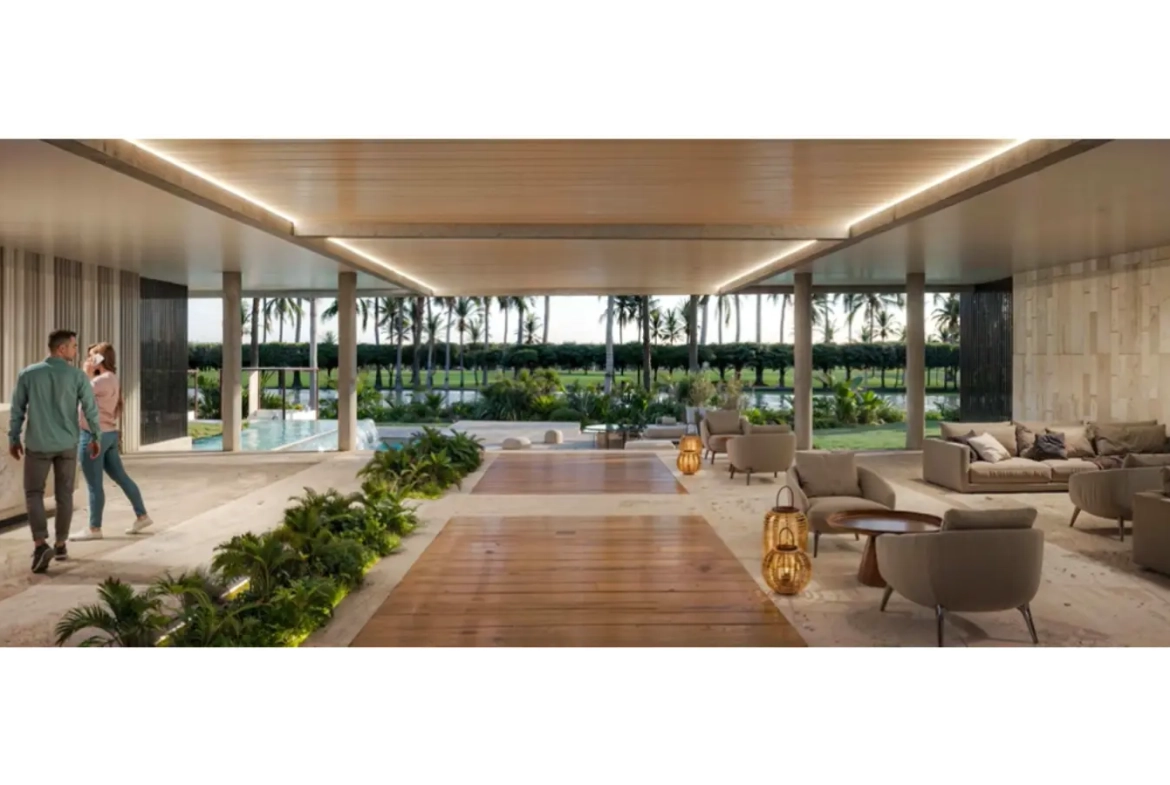 Apartamento de un dormitorio en venta en Reef and Golf Residences, Cap Cana con vistas al jardín