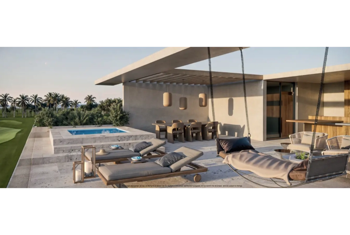 ID , Reef and Golf Residences One Bedroom Apartment for Sale in Cap Cana with Pool view ()
