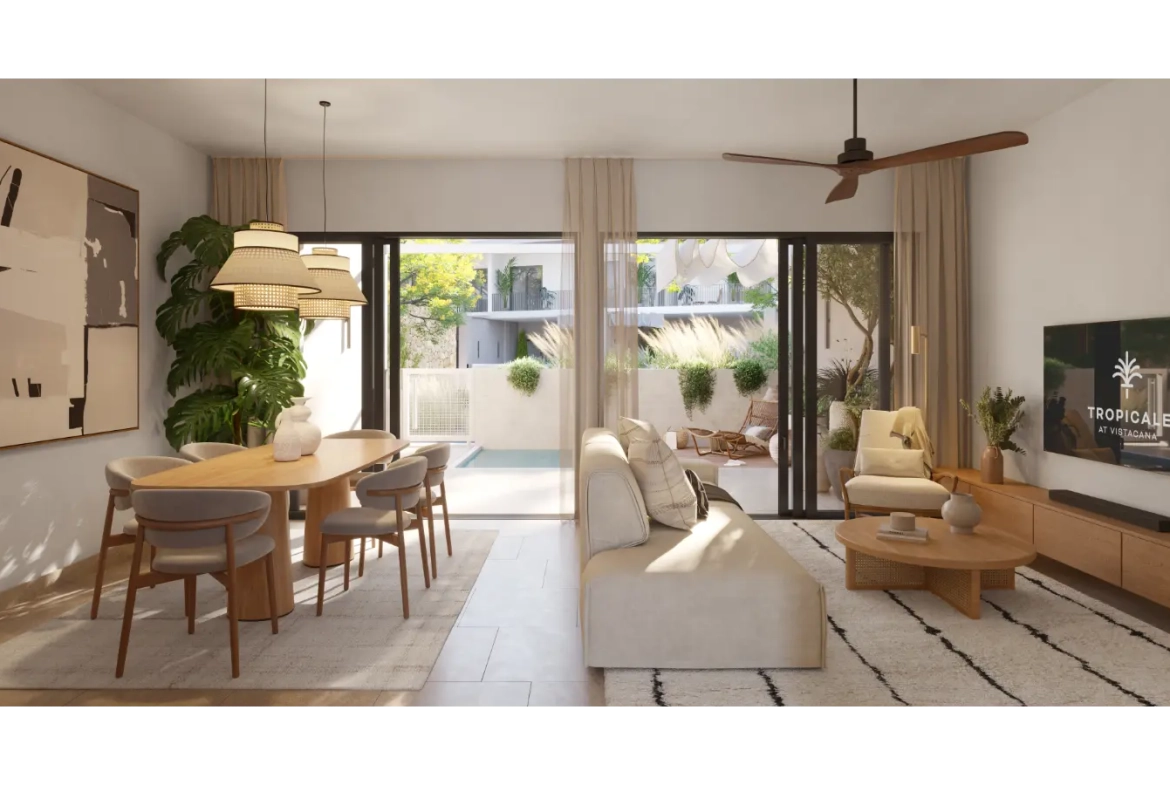 ID , Tropicale Three Bedroom Townhouse for Sale with Artificial Lake Access in Vista Cana, Punta Cana ()