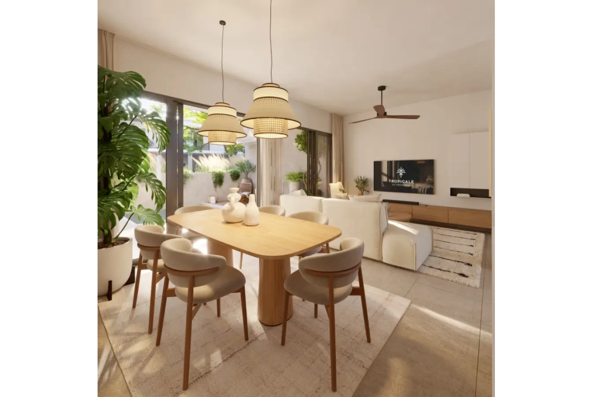 ID , Tropicale Three Bedroom Townhouse for Sale with Artificial Lake Access in Vista Cana, Punta Cana ()