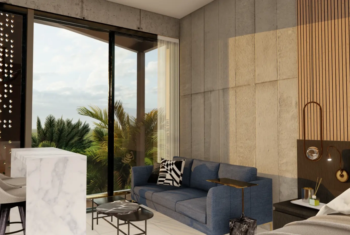 🏙️ Palace Suites : Appartement entièrement meublé d’une chambre à coucher à vendre dans le centre-ville de Punta Cana