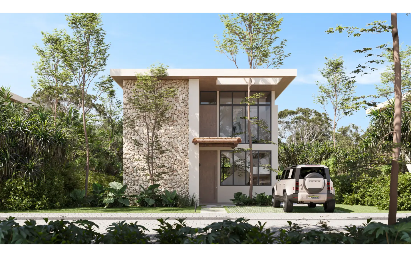 Aldea Park, Four Bedroom Individual Villa for Sale at Downtown Punta Cana with Balcony