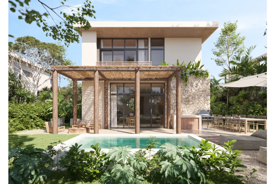 ID , Aldea Park, Four Bedroom Individual Villa for Sale at Downtown Punta Cana with Balcony ()