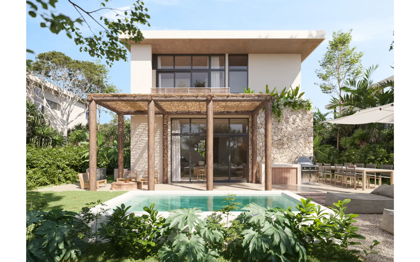 ID , Aldea Park, Four Bedroom Individual Villa for Sale at Downtown Punta Cana with Balcony ()