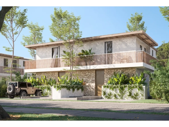 ID , Aldea Park, Three Bedroom Duplex Villa for Sale at Downtown Punta Cana with Terrace ()