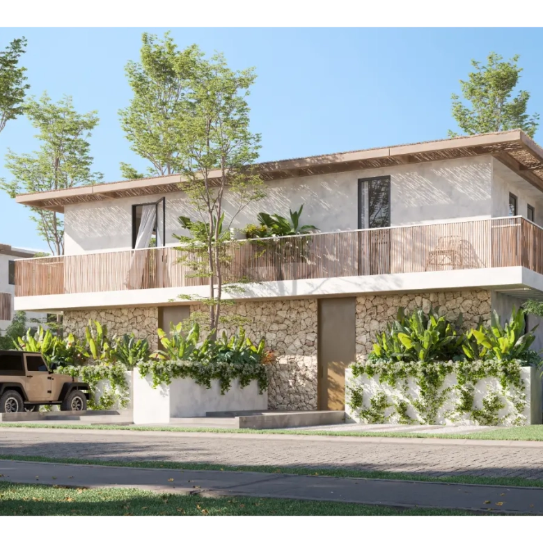 ID , Aldea Park, Three Bedroom Duplex Villa for Sale at Downtown Punta Cana with Terrace ()