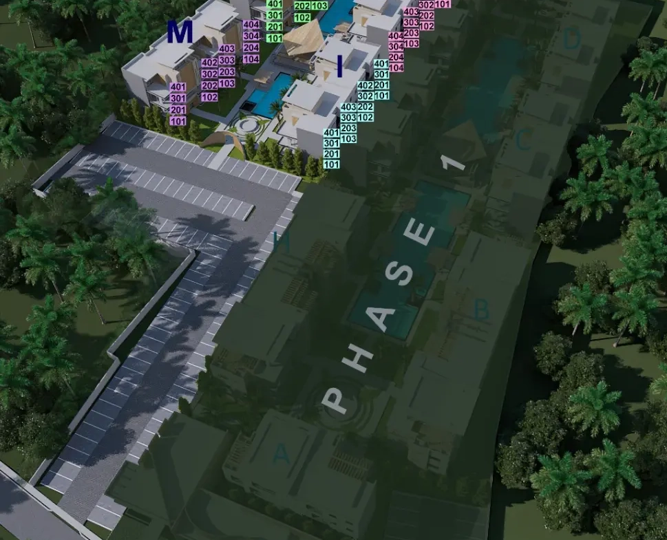 ID , Maiya Hermosa One Bedroom Condo for Sale in Los Corales, Punta Cana with Green Areas ()