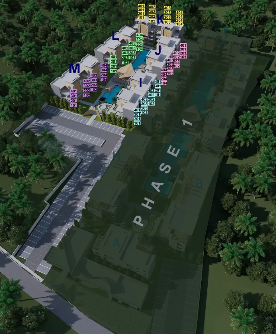 ID , Maiya Hermosa One Bedroom Condo for Sale in Los Corales, Punta Cana with Green Areas ()